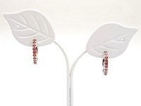 鮮やかなオレンジサファイアが美しいフープピアスです♪